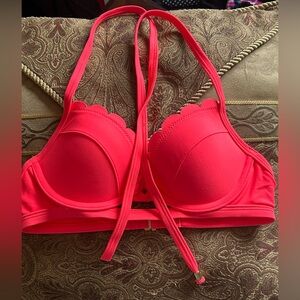 👙Abercrombie & Finch push up bikini top pink size XS preowned